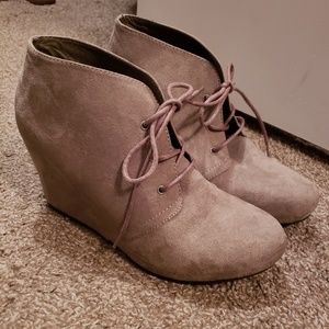 Hidden Heel Nude Booties Size 10